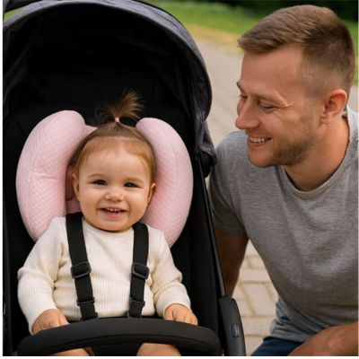 Cale tete enfant polka protection maximale