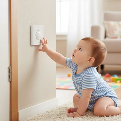 Cache prise confort et securite bebe