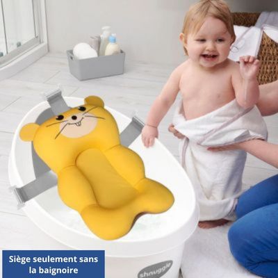 siege de bain parent et enfant heureux